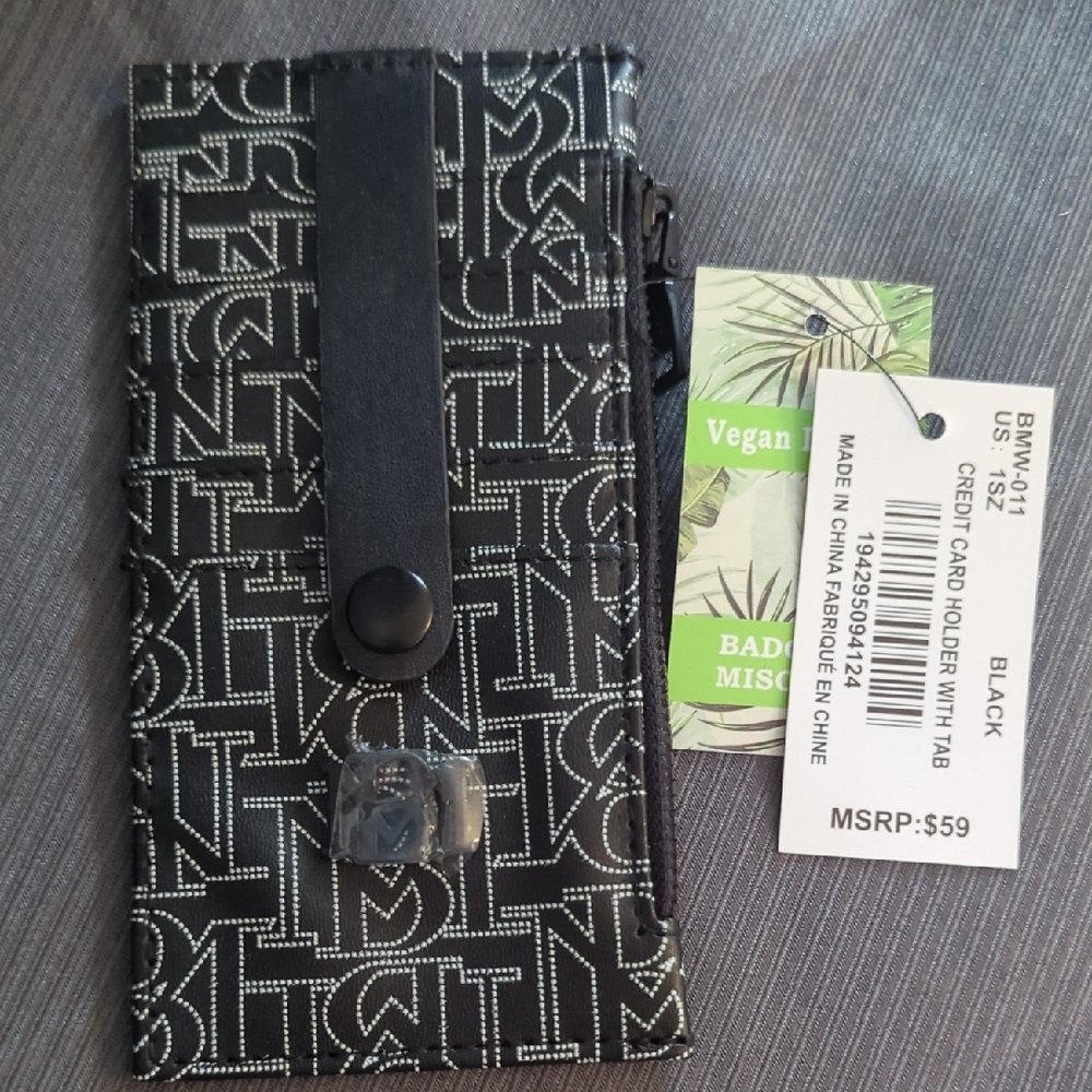 Badgley Mischka Black Card Holder